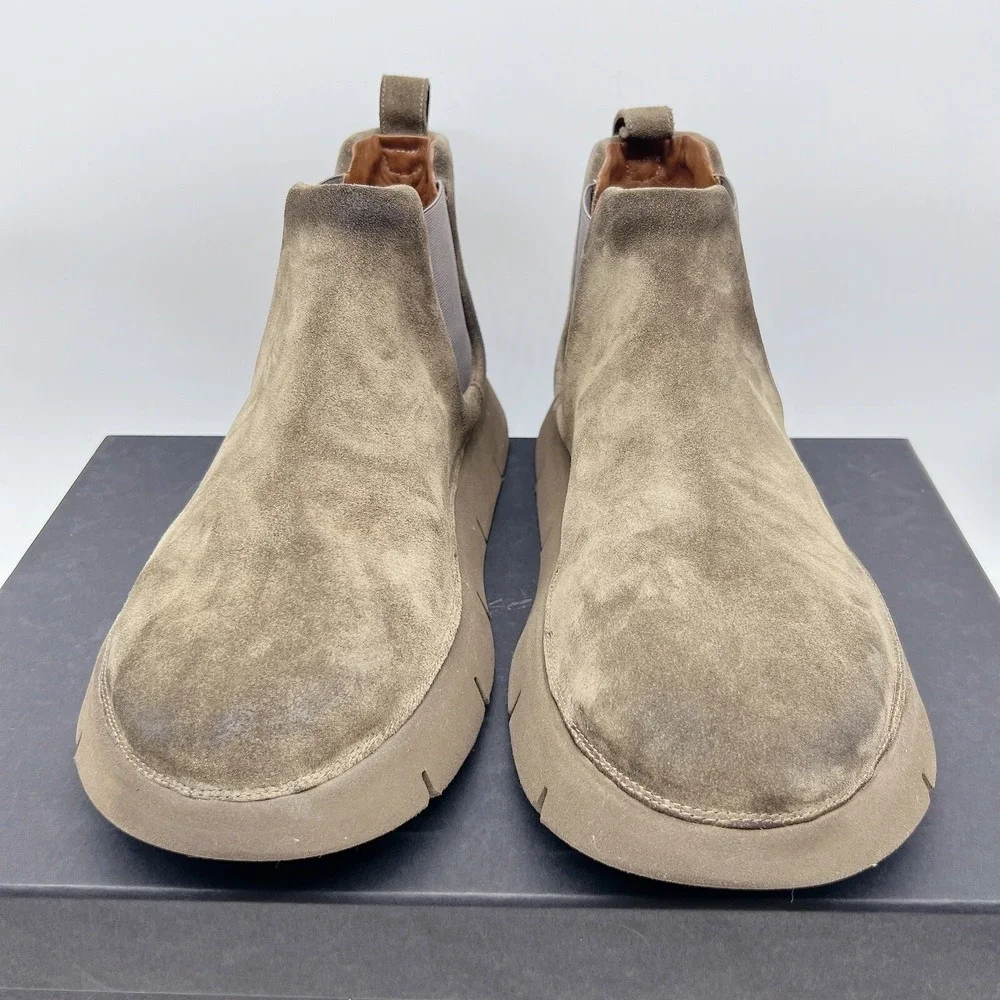 MARSELL Intagliata Beatle Chelsea Boots Malta Beige Suede Mens EU 44 US 11 $1095